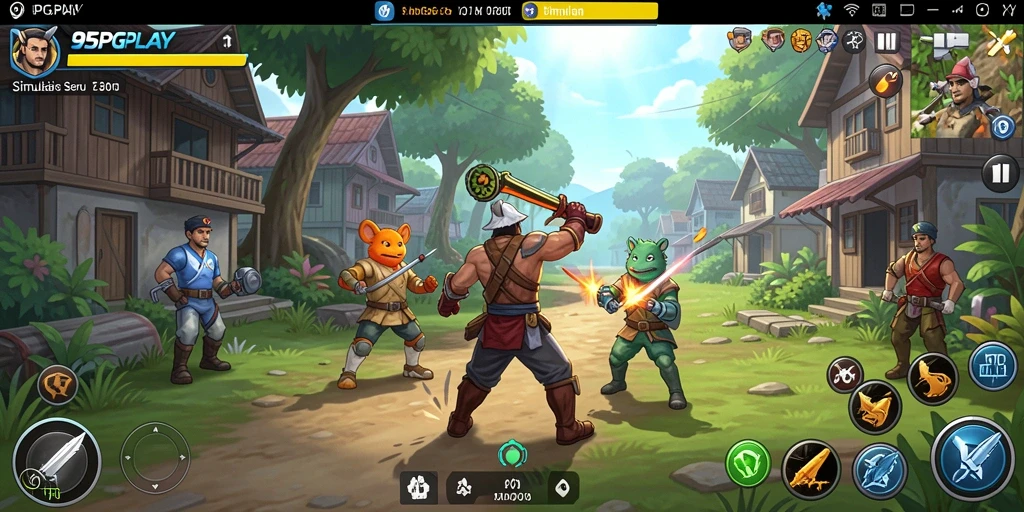 Tampilan gameplay utama 95PGPLAY yang mendebarkan.