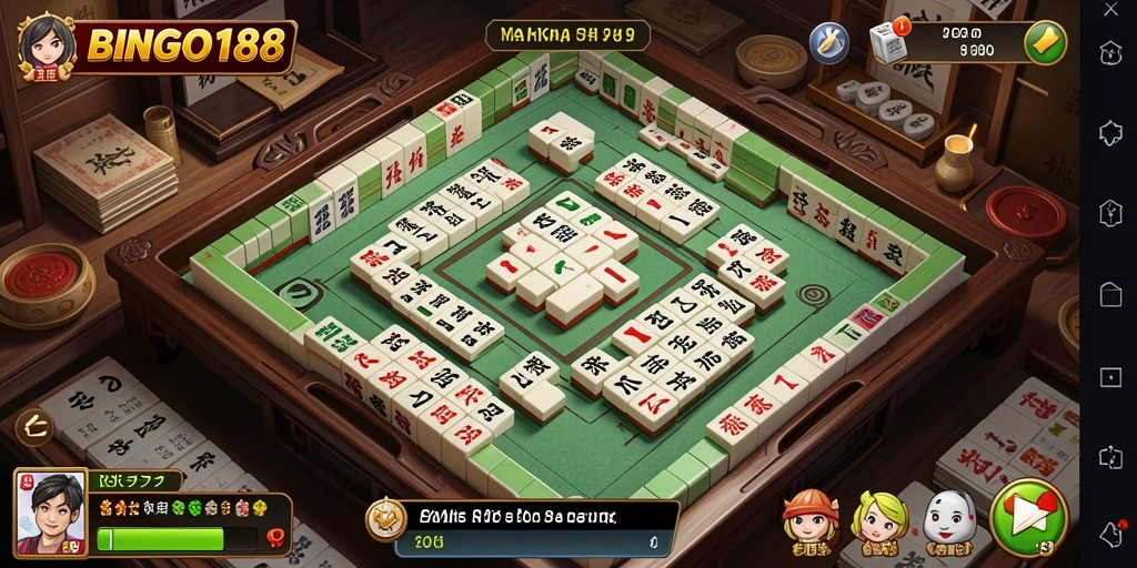 Tampilan gameplay Mahjong yang menarik dan seru di BINGO188.