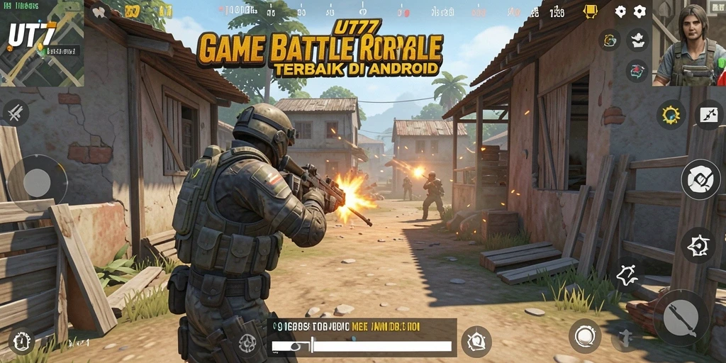 Tampilan gameplay UT77 yang seru dan mendebarkan dalam pertempuran Battle Royale.