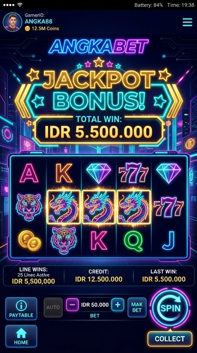 Screenshot fitur unggulan dari aplikasi angkabet.